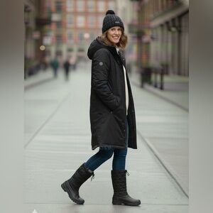 Time and Tru Women’s Black Winter Snow Boots Temperature Rated -5°F Sz 10 | NWT